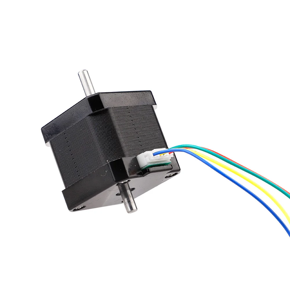 17HS4401S-D150S Double Shaft 48mm Nema 17 Stepper Motor 42 Motor 42BYGH 1.6A 45N.cm 4-lead With 30cm Wire for 3D Printer