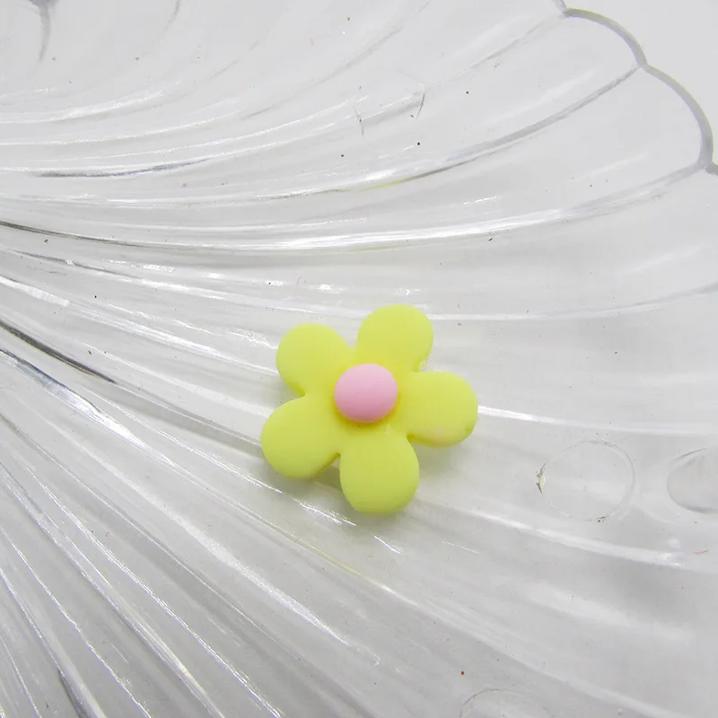 yellow 50 шт. 18 мм смесь цветов смолы цветок FlatBack Кабошон DIY Ювелирные изделия/украшения для телефона - Цвет: yellow