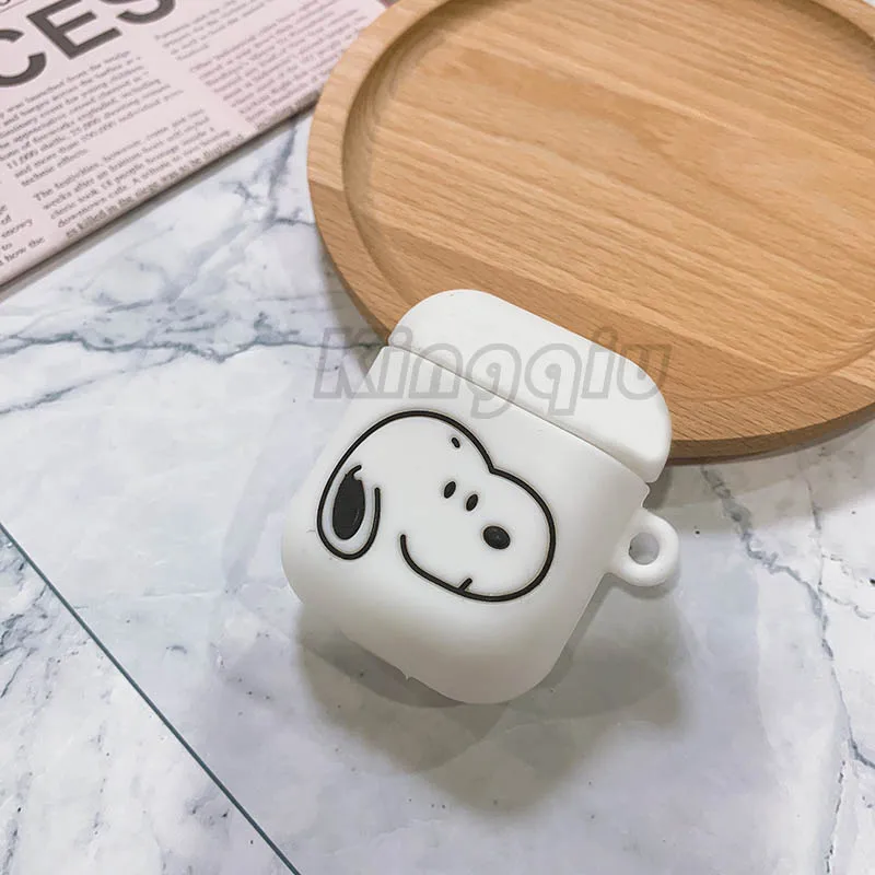Snoop Забавный мультяшный чехол для Apple Airpods 3D защитный чехол милый Bluetooth чехол для наушников Модный мягкий силиконовый чехол s Чехол для гарнитуры - Цвет: Snoop