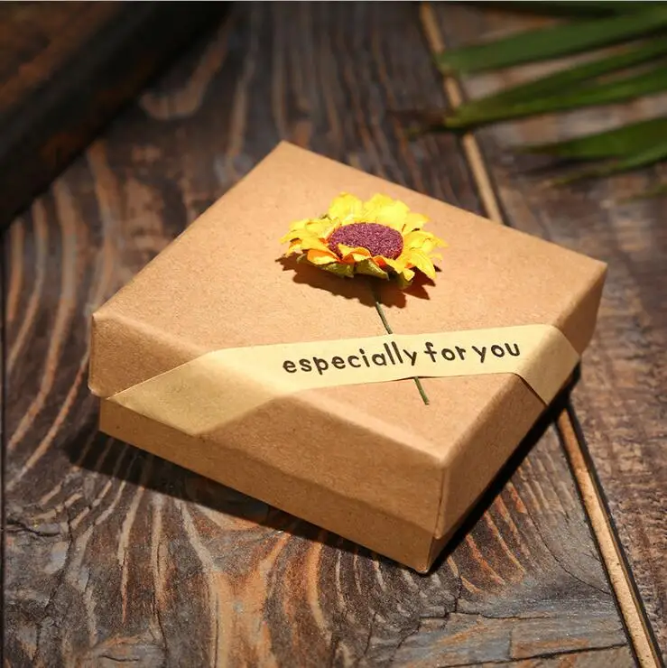 Necklace box Новинка; с принтом «You Are My ожерелье «солнце» сплав Цепочки и ожерелья с открытым маленькую коробочку подсолнечника подсолнечник, подвеска, ожерелье для женщин подарок - Окраска металла: Necklace box