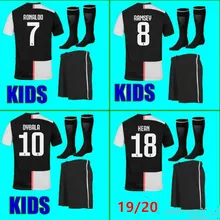 Новинка года; Детский комплект; футболки для футбола; Ronaldo DYBALA MARCHISIO BONUCCI; Детский Комплект футболок; 19/20 футболка для футбола