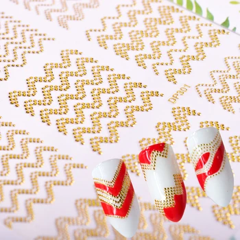 

1 Sheets 3D Mini Beads Stripes Sticker Designs Nail Art Adhesive Caviar Decals DIY Charms Wave Line Nail Decoration TRDP301-312