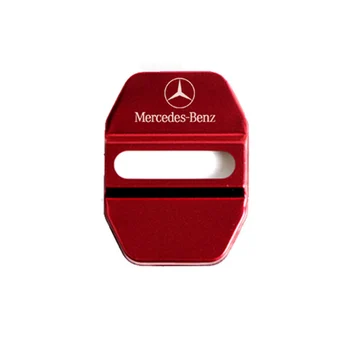 

4pcs Car Door Lock Covers For Mercedes benz B R G Class GLK GLA C200 E200 C200L S400 Car Decoration Case sticker Car Styling