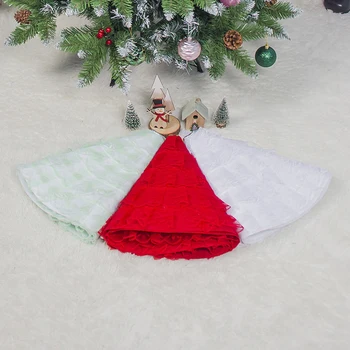 

Christmas Decorations Fabric Lace Christmas Tree Skirt Pleated Tree Skirt Festive Party Decor