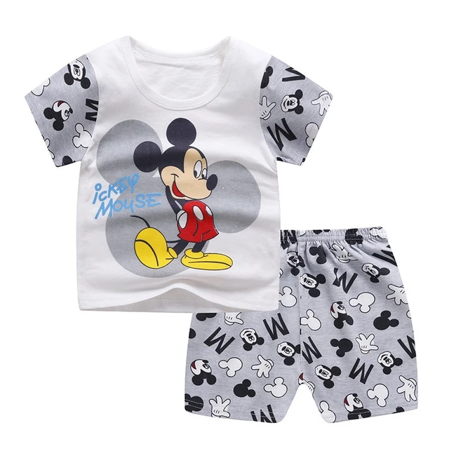 Ropa Deportiva informal para bebé, conjuntos de de Mickey Mouse de Disney, Disfraces para niños, 2021 algodón, ropa para bebé de 9M a 4 años, 100% _ - AliExpress Mobile