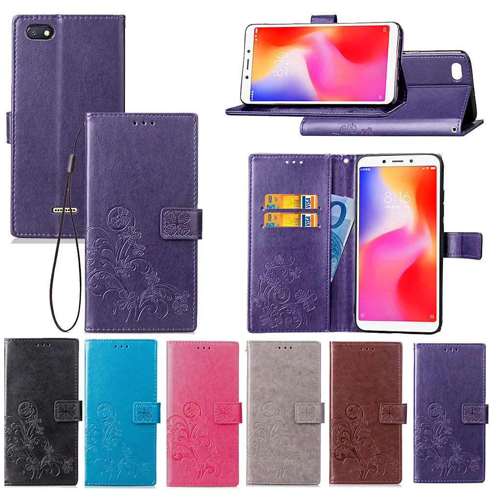 Чехол Xiomi Redmi 6a тонкий кожаный чехол книжка для Xiaomi 6A 6 a бумажник с подставкой карт