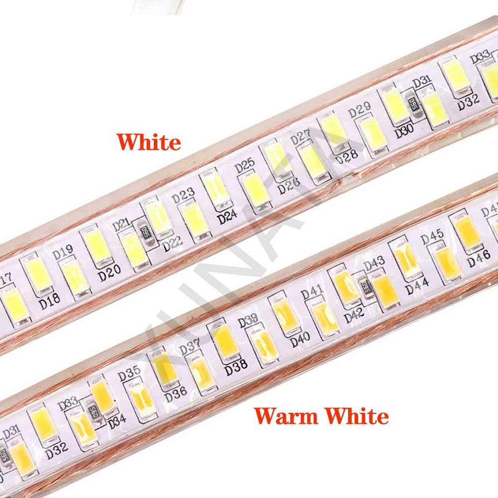 1 м/2 м/10 м/15 м/20 м SMD 5730 AC220V Светодиодная лента гибкая светодиодная 180 светодиодов/м