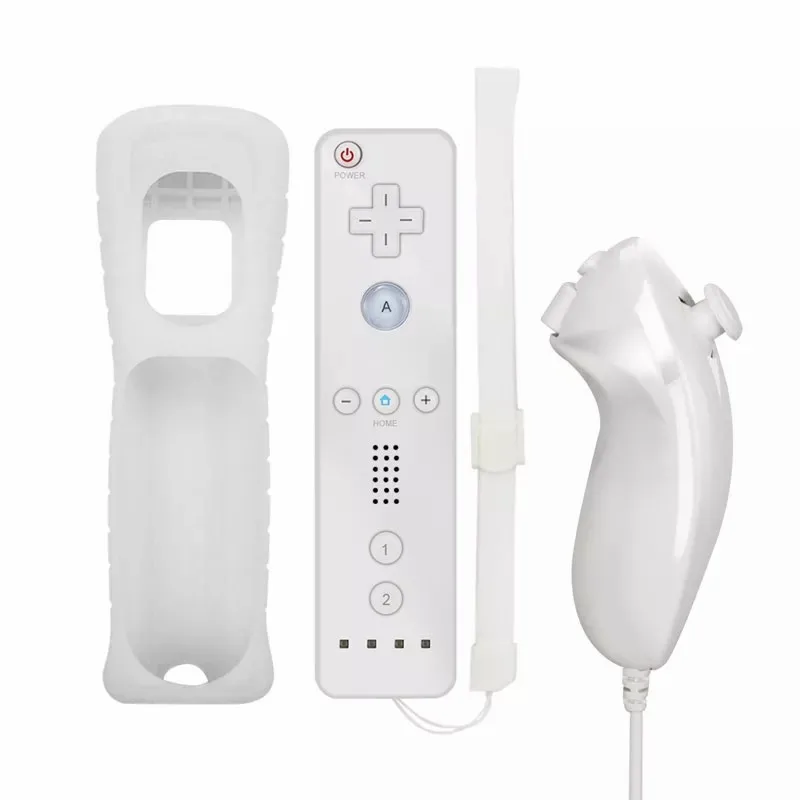 Per Wii 2 In 1 Remote Gamepad Controller Motion Plus Supporto Telecomando Compatibile Con Bluetooth Per Wii Nunchuck Joypad