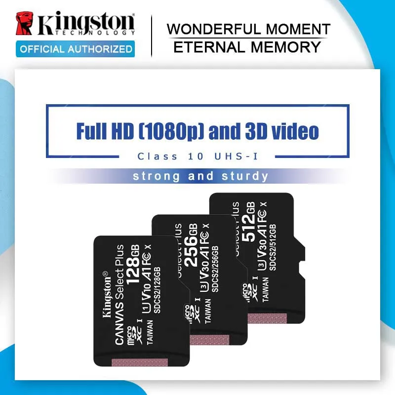 Kingston Micro SD card 64GB 32GB 16GB 256GB 128GB Class 10 Memory Card