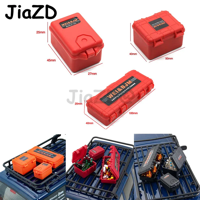 

3Pcs/set Plastic RC Car Storage Box Decoration Tool for Traxxas TRX4 Axial SCX10 90046 D90 1/10 RC Crawler Accessories Y09