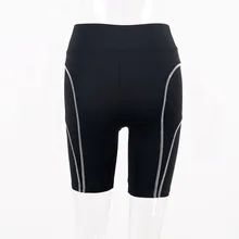 Для женщин однотонные Цвет модные шорты для йоги женский Танцы тренажерный зал в байкерском стиле на молнии шорты для активного отдыха повседневная одежда