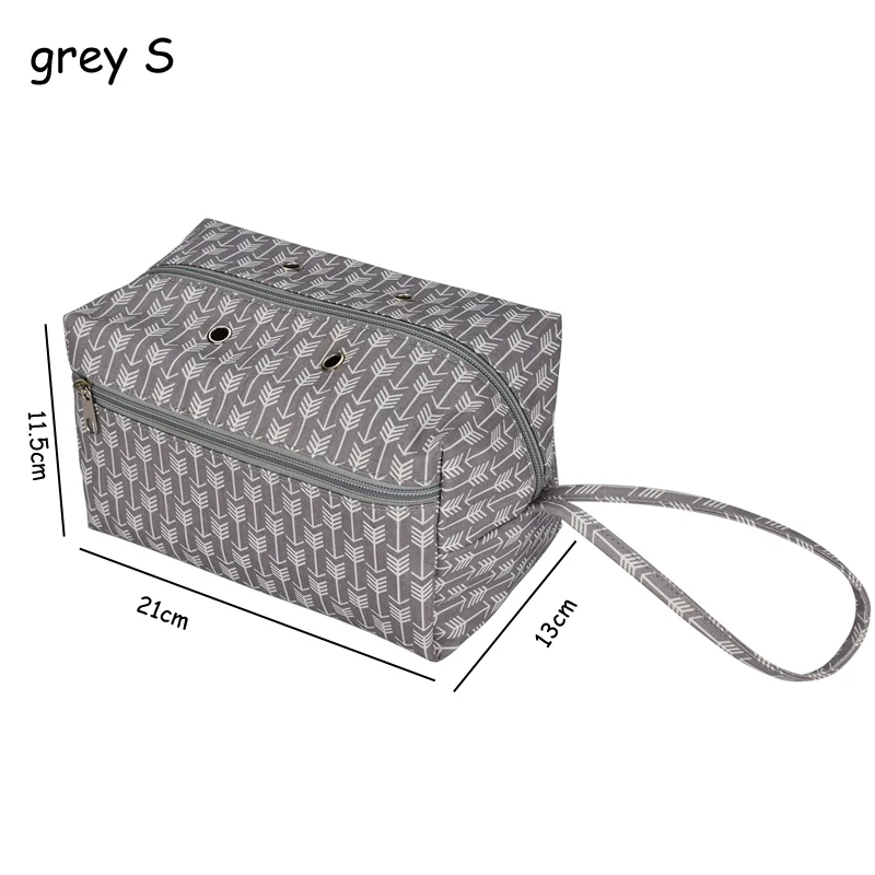 Рукоделие, сумка для хранения пряжи, органайзер, 2 размера, сделай сам, одежда, переносная, для дома, для ежедневного путешествия, с разделителем - Цвет: grey octagonal S
