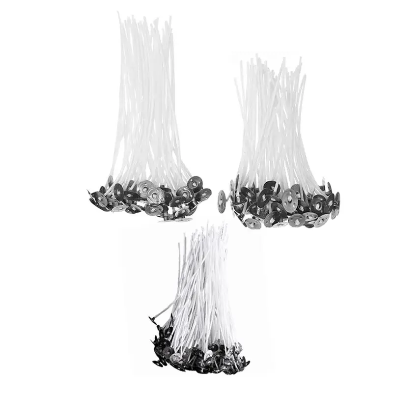 150 PCS Candle Wicks For Candle Making Low Smoke Natural Cotton Core Non-Toxic Durable Candles Making Supplies