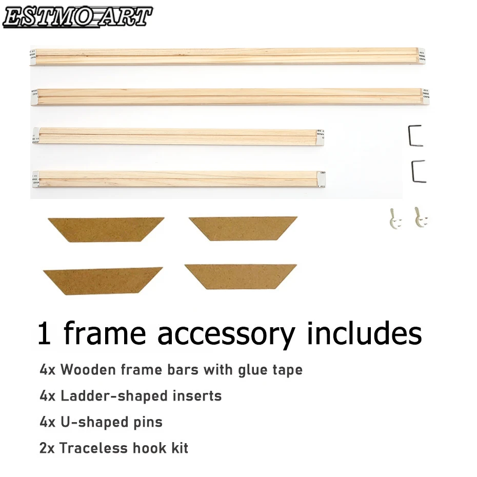 Canvas Frame, 16 x18 Inch Stretcher Bars Wood Kits with Accessories for Oil  Painting and Picture Wall Art