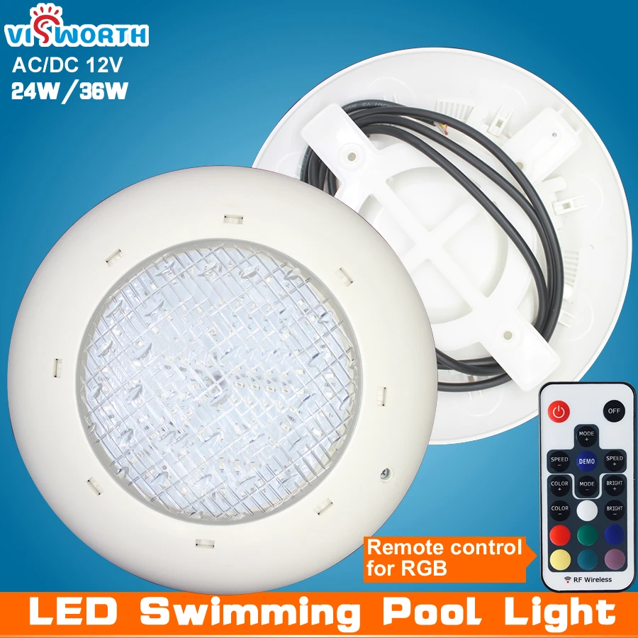 Foco LED Subacuático Para Estanque Y Piscina IP68 Con Mando | Luz RGB Cambio De Color Para Fuentes Y Jardín - Sumergible 12V/220V