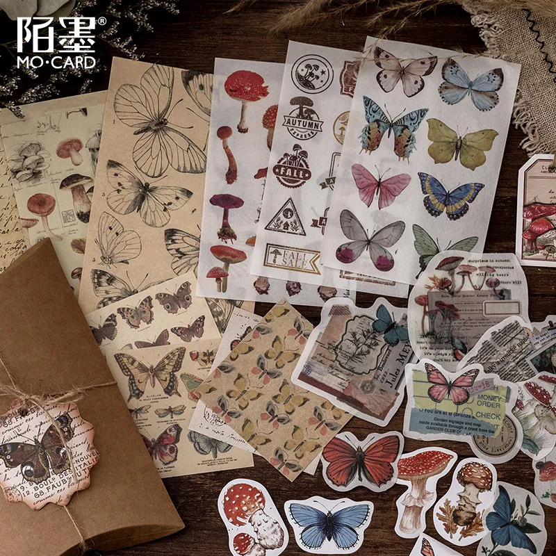 Scrapbooking Sticker 80Pcs Washi Paper Stickers Set Autocollant Scrapbooking Autocollants Th/ème du Timbre Astronomie Main Compte Vintage Ephemera Pack pour Bullet Journaling DIY D/écoration