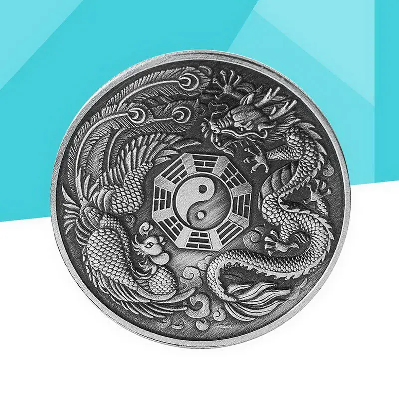 Памятная медаль Дракон и Феникс Chengxiang памятная монета Дракон и Феникс значки с животными коллекция подарок 66C