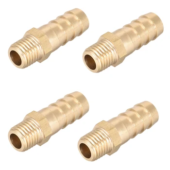 

uxcell Brass Fitting Connector Metric M10x1.25 Male to Barb Hose ID 10mm 4pcs