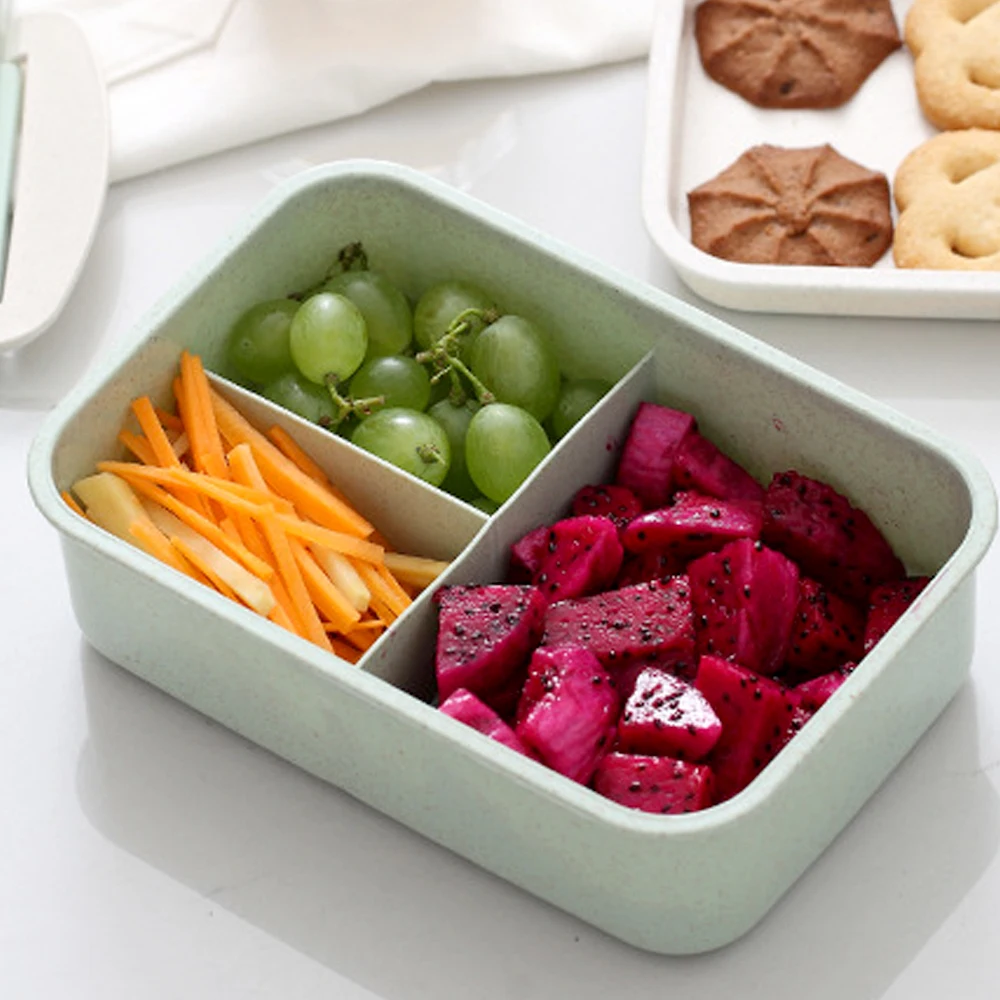 Посуда мультфильм bento Box Пшеничная солома Ланч-бокс портативные кухонные инструменты
