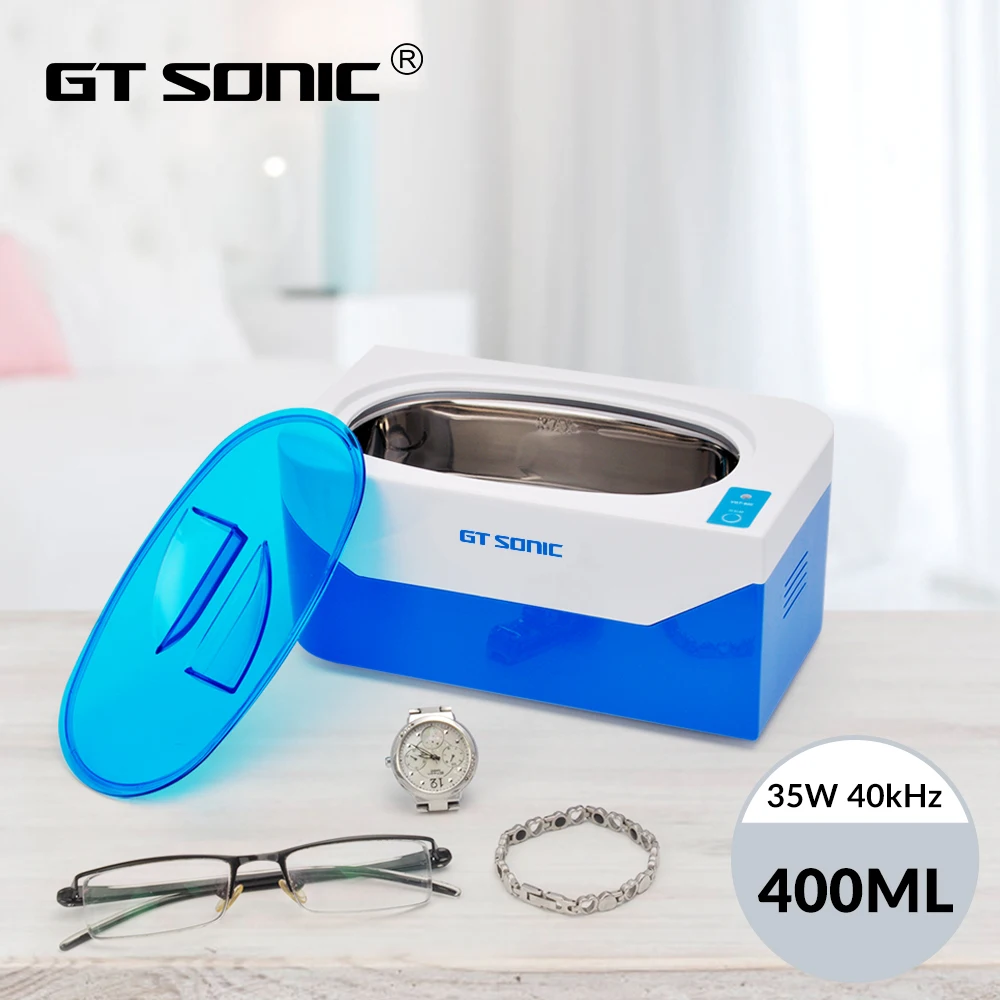 GTSONIC VGT 900 Ультразвуковой очиститель 400ML 35W для ожерелья Серьги Браслеты Протезы