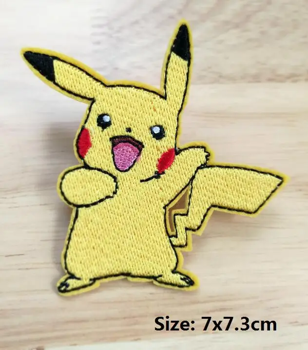 Переключатель Pokemon Go Pocket Monster Железный На нашивки значки Pikachu Eevee Железный на нашивках детский значок - Цвет: Лазерный