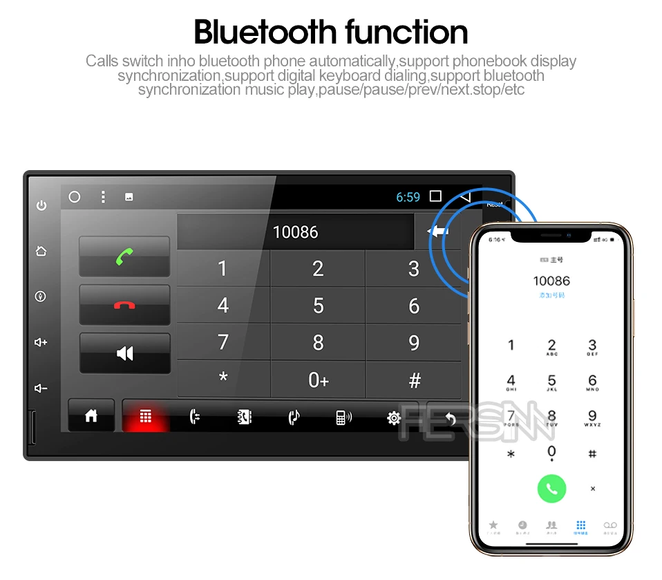 Perfect Fersinny CWD7060 2G android 9.0 car dvd gps navigation radio video player stereo universal 2 din radio car multimedia player gps 7