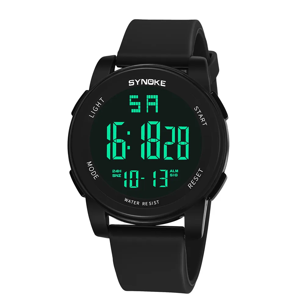 

SYNOKE Men's Multi Function Military Sports Watch LED Digital Dual Movement watch Digital Watch Men Water Resistant #4O14