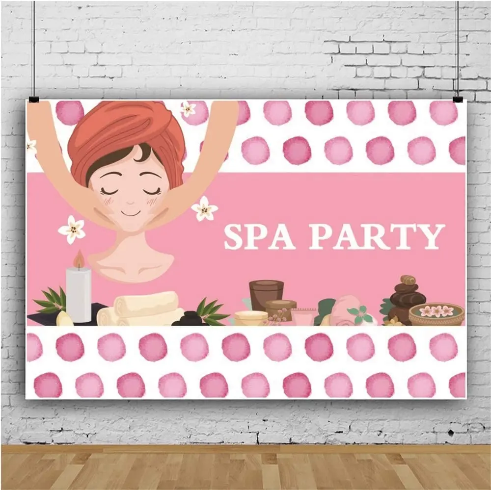 Spa Party Theme Photography Backdrop Make Up Beauty Sweet Pink Spa Day  Beauty Queen Makeover Background Girl Lady Glamour Casual|Background| -  AliExpress