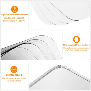 

20Pcs/set Aluminum Foil Boxes Dishes Catering Containers Tray Bake Casserole Cake Tins BBQ Kitchen Supplies