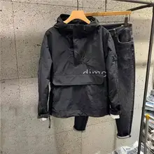 

Men's jacket autumn new Korean trend handsome men's sportswear letter Logo printed coat hooded hip hop street loose men's jacket