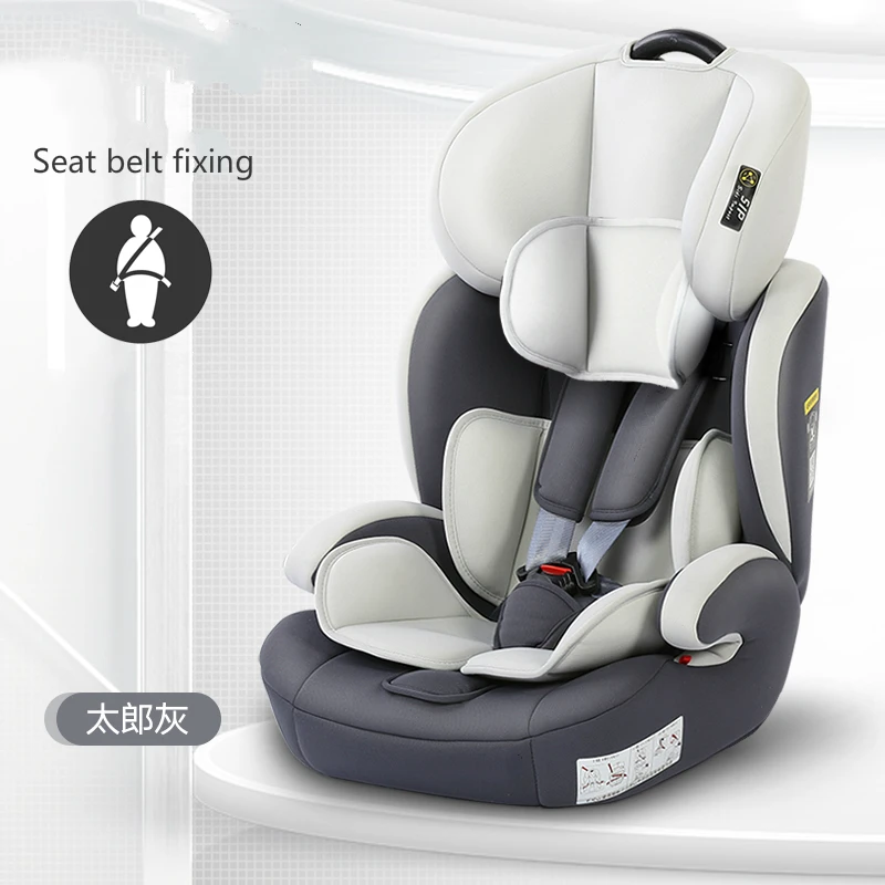 Детское автокресло ISOFIX разъем простой и портативный складной усилитель 9 months To 12 years Old детские безопасные сиденья до 36 кг детское кресло для автомобиля - Цвет: Gray