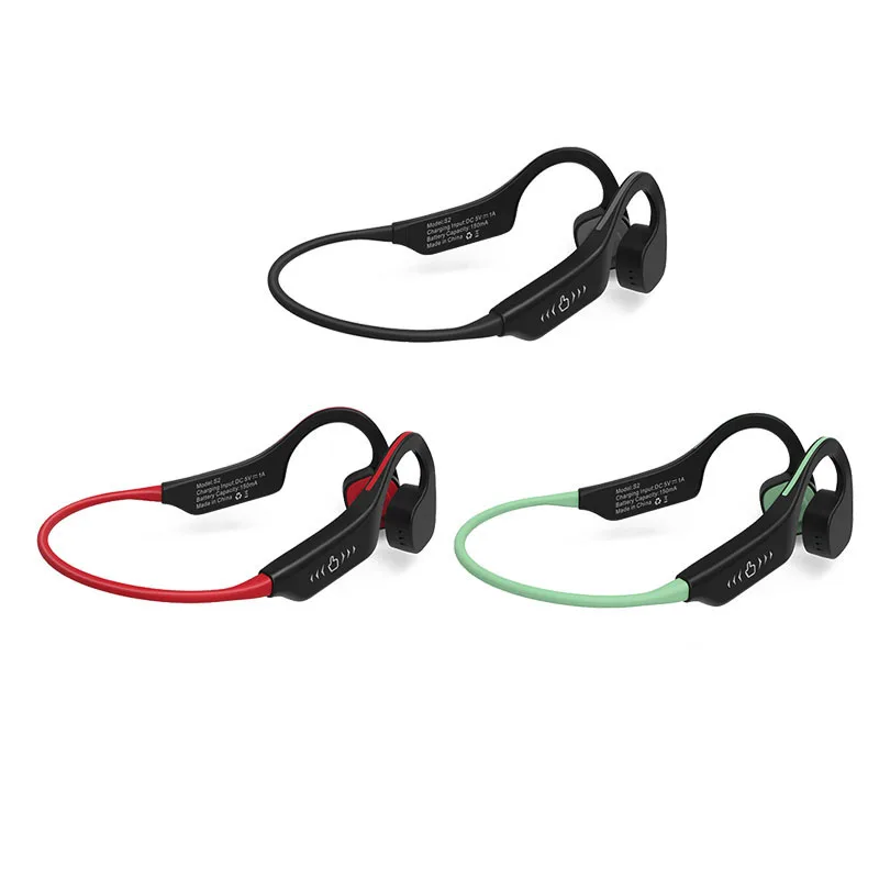 

Bone Conduction Headset Bluetooth-Compitible Earphone Binaural 5.0 Intelligent Voice Earphones Bone Sensing Ear-Mounted Headset