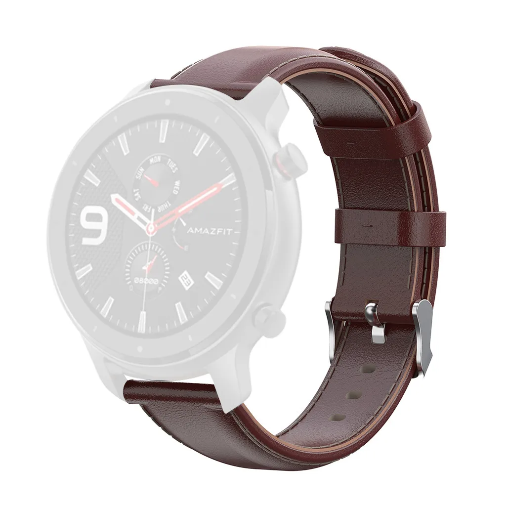 Ouhaobin кожаный ремешок для AMAZFIT GTR 47 мм Смарт-часы браслет ремешок 20 мм 22 мм для Huami gtr сменный ремешок 729#2