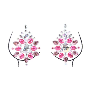 

1pc Crystal Nipple Stickers Bling Sticker Can Be Stick On Festivalgems, Makeup, And Body Paint For Party