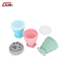 Очаровательная дорожная чашка Кошачий коготь силиконовые выдвижные складные чашки телескопические складные кофейные чашки для спорта на открытом воздухе чашка для воды