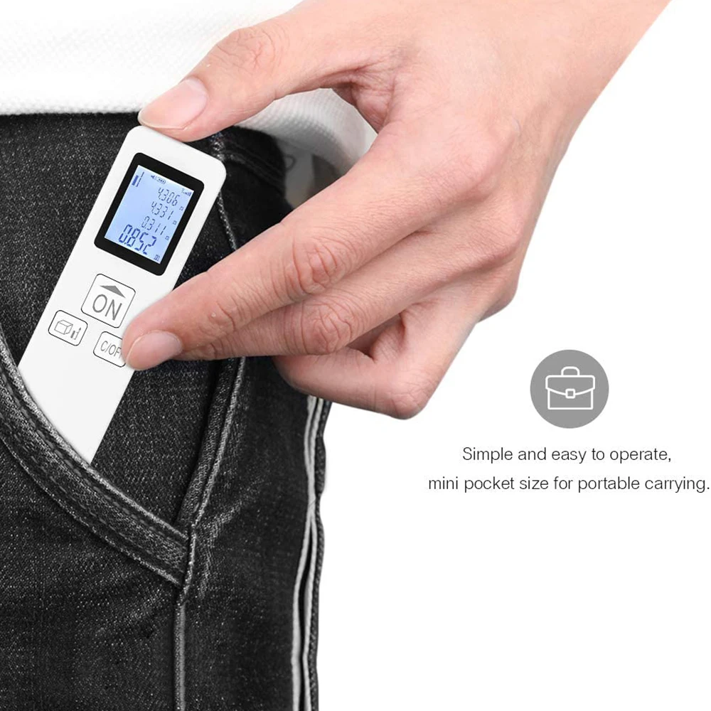 Portable Mini Handheld Laser Distance Meter 35M Digital Laser Rangefinder LCD Distance Area Volume Room Measurement Range Finder