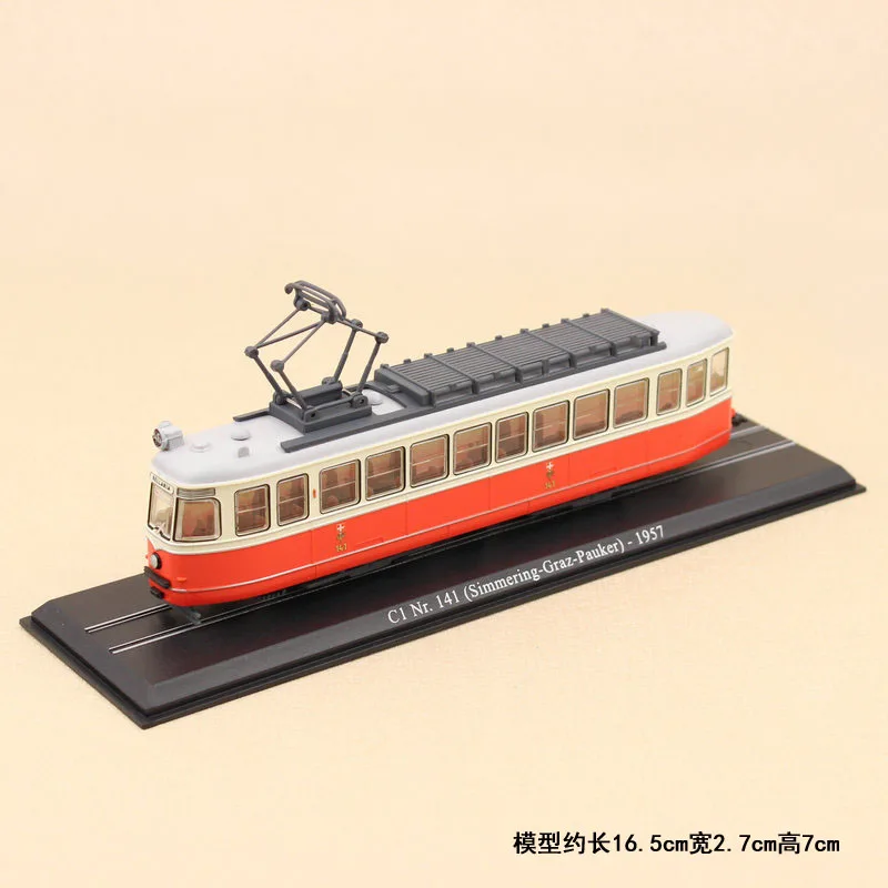 Cena Atlas Classic Train Bus 1 87 kolekcja Diecast Trolley modele samochodów samochodzik Alloy Casting Tour tramwaj samochody zabawkowe