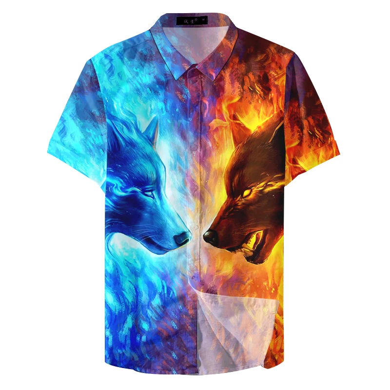 Повседневные мужские рубашки с принтом пейсли кофта гавайский человек огонь и