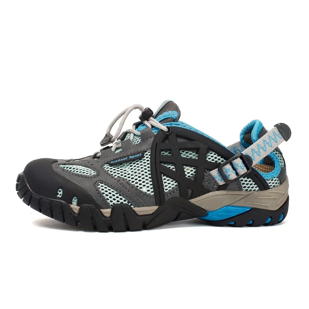 BOUSSAC обувь для альпинизма, мужские и женские уличные спортивные сандалии, походные мужские треккинговые спортивные сандалии - Цвет: Gray
