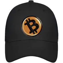 Мужские Биткоин в стиле «хип-хоп» Биткоин Бейсбол шляпа Регулируемая Защита от солнца, кепки с плоским верхом