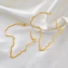 7CM/9CM Outline Africa Map Big Earrings Exaggerate Earring African Jewelry Traditional Ethnic Hyperbole Earrings #201121 5