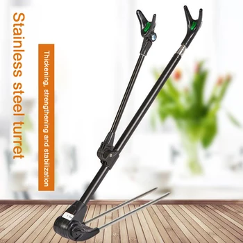 

Easy Use Outdoor Fishing Rod Holder Support Rotatable Telescoping Tool Stable Adjustable Angle Ground Insert Stainless Steel