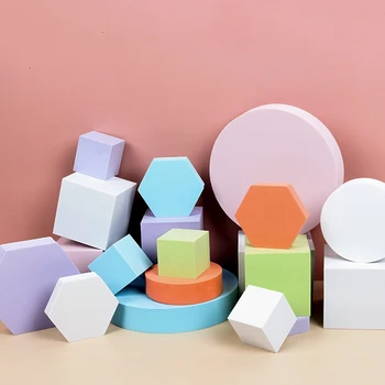 

Solid Color Photography Background Foam Geometric Cube Table Shooting Props Decoration Photographic Posing Ornaments Backdrop