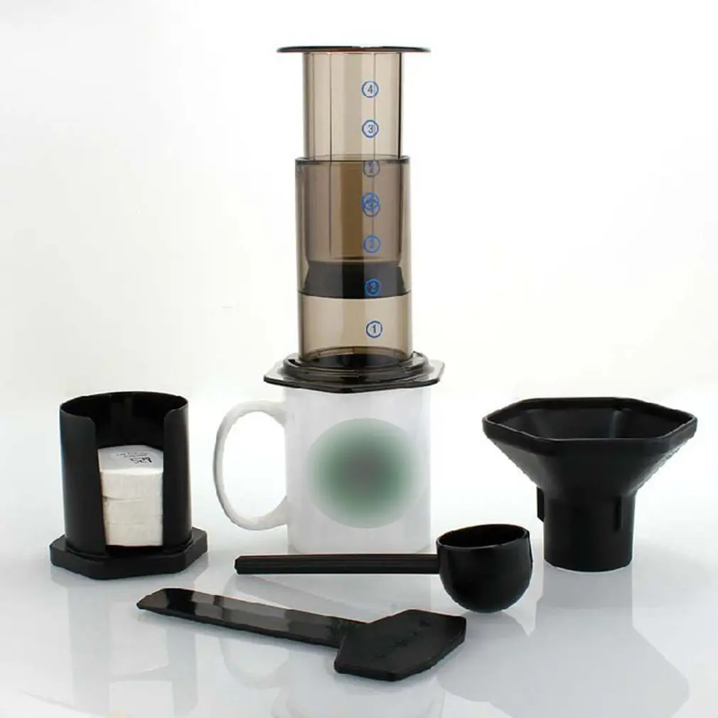 

Portable Coffee Machine Manual Pressure Pot Filter Hand-Washed Coffee Drip Pot With Coffee Filter Paper