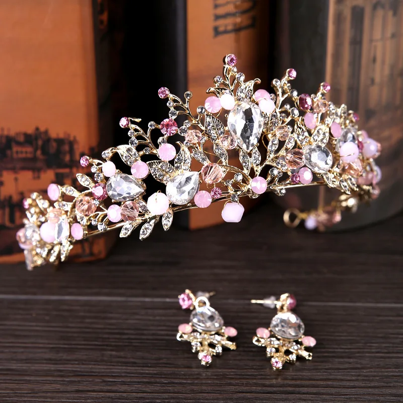 

Marriage Bride Crown 2019 Korean-style Crystal Hair Bands Bride Headdress Hair Accessories Birthday Crown Accessories CHILDREN'S