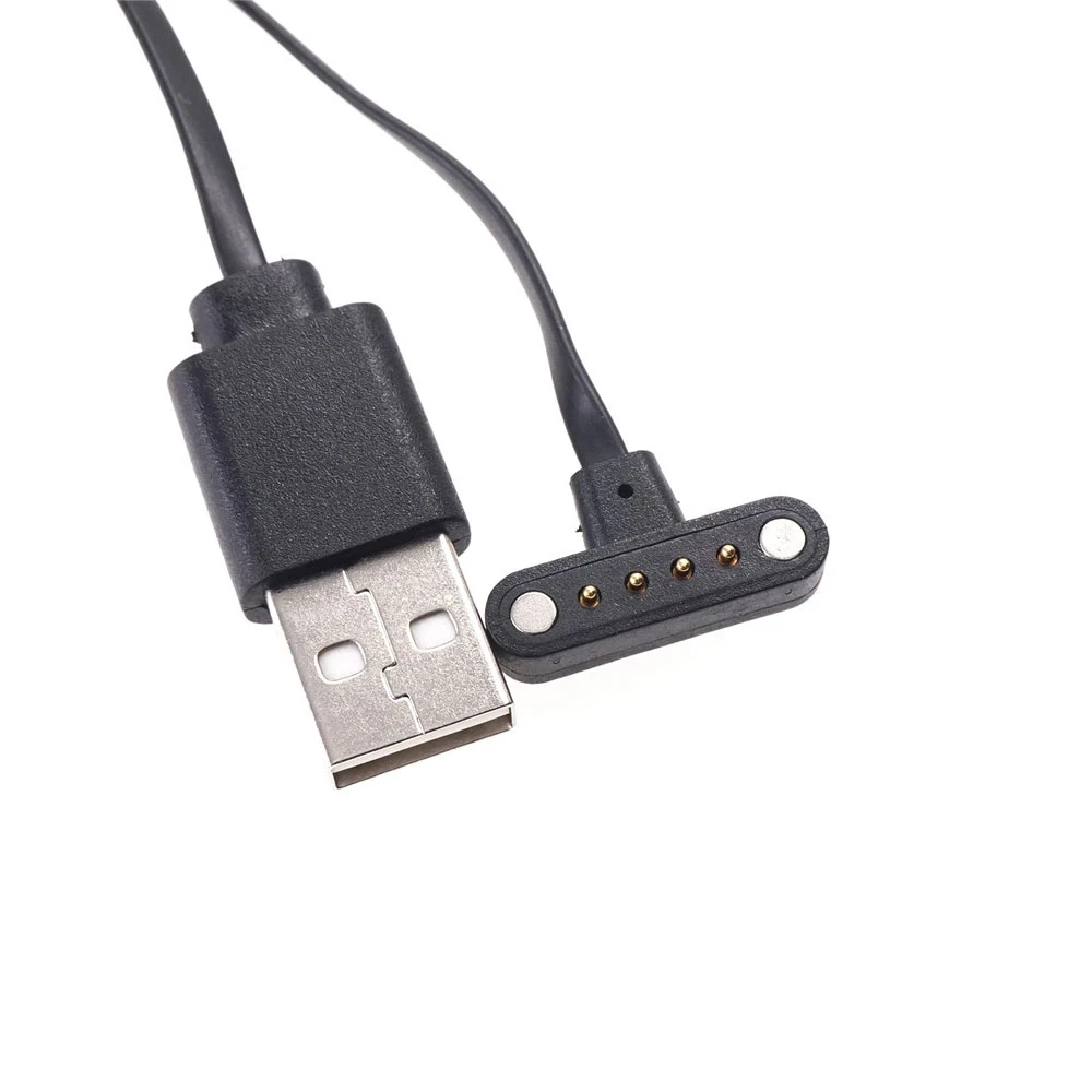 4 Pin Magnetic Charging Cable USB Charge Power Data transfer 3.0mm Space Grid Pogo Pin 4 Pins T Shape DM98 Smart Watch 1 Piece