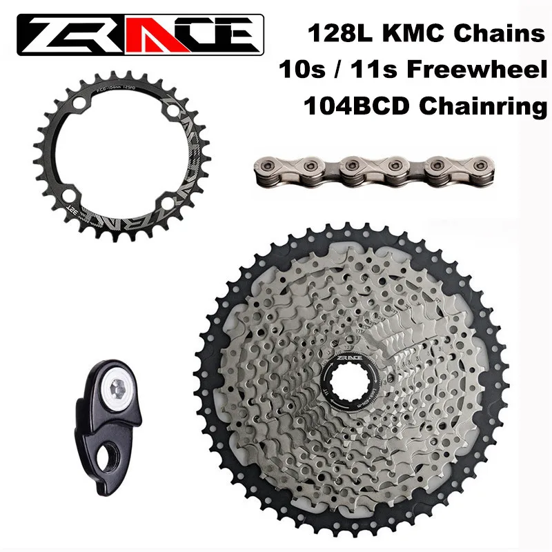 Zracing 1x10 S/11 S велосипедные кассеты + 104BCD цепные кольца 34 T/36 T/38 T + 10/11 скоростные цепи KMC MTB велосипед большой набор свободного хода Zracing 1x10 S/11 S велосипедные кассеты + 104BCD цепные кольца 34 T/36 T/38 T + 10/11 скоростные цепи KMC MTB велосипед большой набор свободного хода