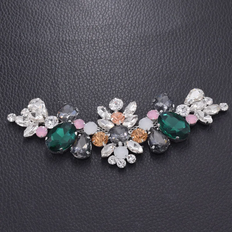 Sew on rhinestone appliques for wedding dress (1)