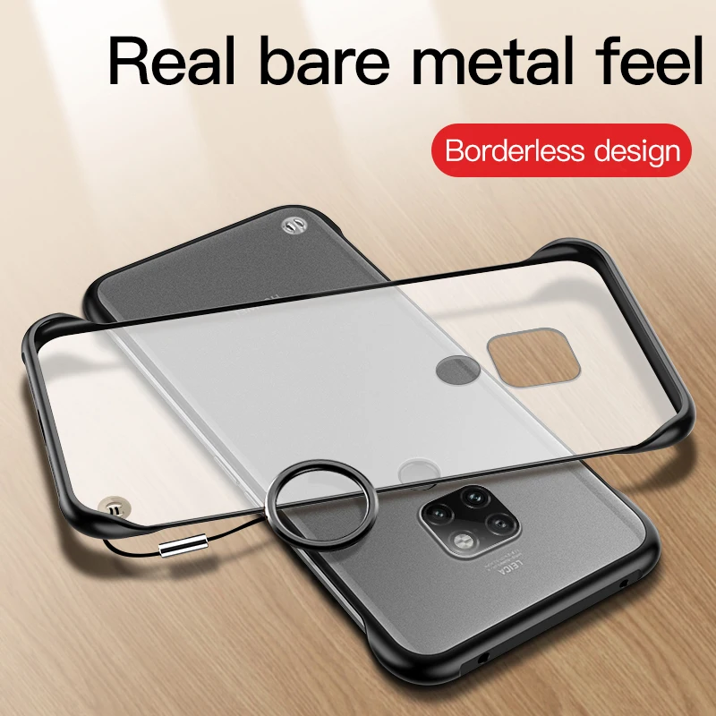 

P20 Lite Frameless Case For Huawei Mate 20 Pro Case PC Clear Cover For Huawei P30 pro Lite Case Coque Frosted Funda Cover Capa