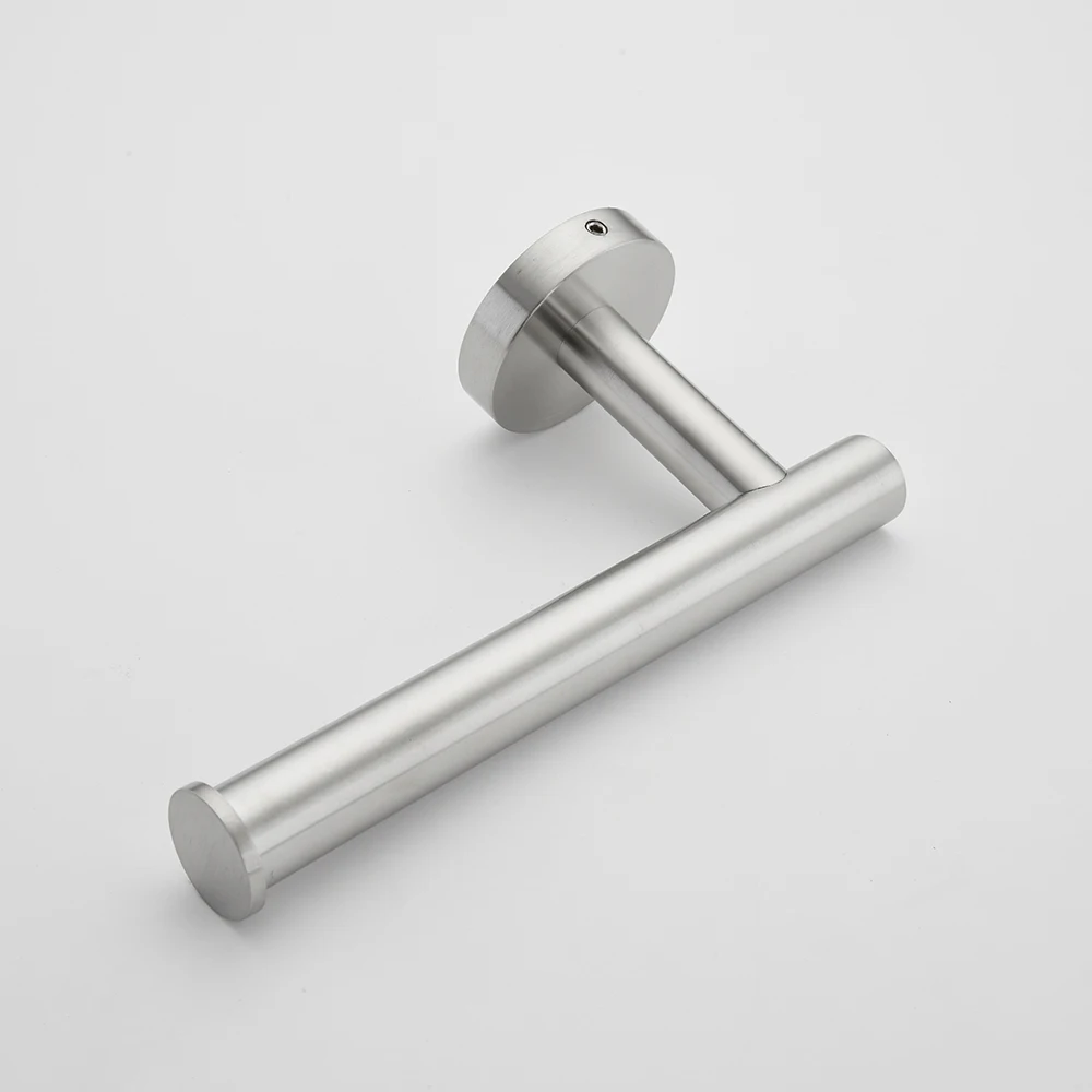 Bathroom Hardware Set Accessories Kit Brushed Stainless Steel Round Wall Rack Hand Bar Toilet Roll Paper Holder Robe Towel Hook bathroom accessories set
